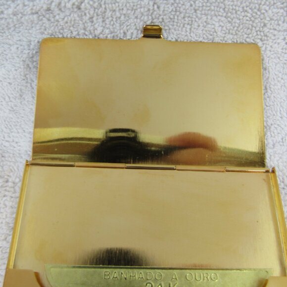 Copene Banhado A Ouro 24 K Cross Continental Business Card Holder 2 1/4"X4" - Picture 5 of 9